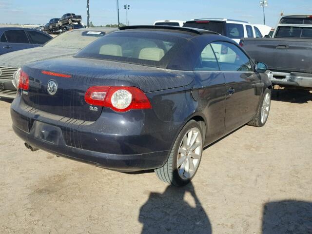 WVWDB71F87V044963 - 2007 VOLKSWAGEN EOS 3.2L S BLACK photo 4