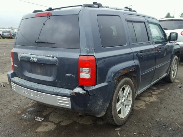 1J8FF48W87D396554 - 2007 JEEP PATRIOT LI GREEN photo 4