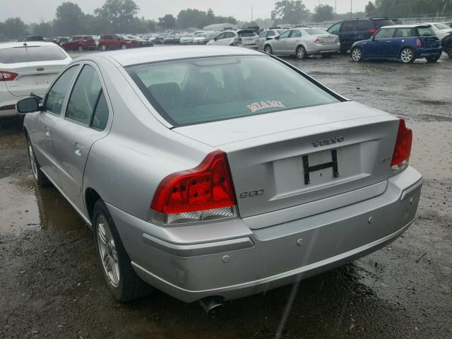 YV1RS592072610573 - 2007 VOLVO S60 2.5T SILVER photo 3
