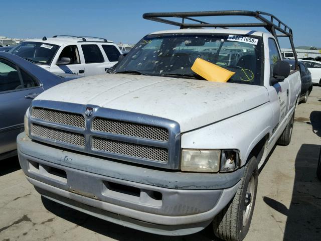 1B7HC16X01S123047 - 2001 DODGE RAM 1500 WHITE photo 2