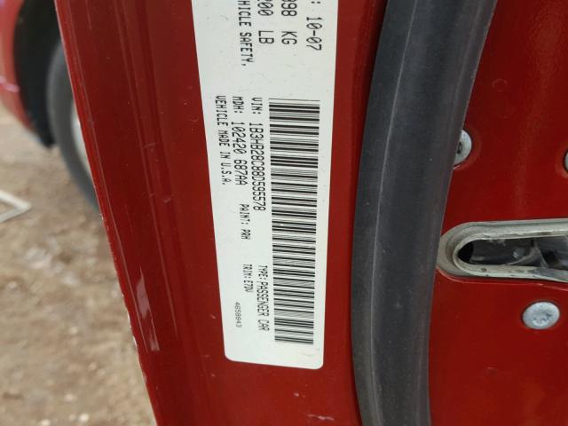 1B3HB28C88D595578 - 2008 DODGE CALIBER RED photo 10