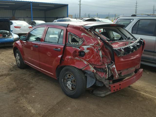 1B3HB28C88D595578 - 2008 DODGE CALIBER RED photo 3