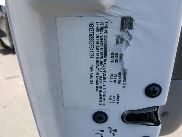 1G1ZT52865F311024 - 2005 CHEVROLET MALIBU LS 白色 照片 10