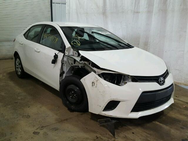 2T1BURHEXEC154388 - 2014 TOYOTA COROLLA L WHITE photo 1