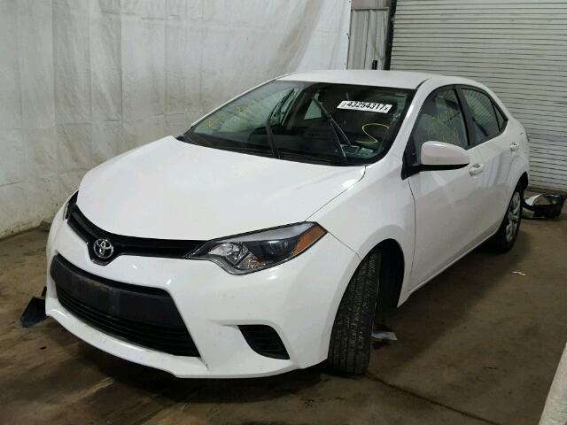 2T1BURHEXEC154388 - 2014 TOYOTA COROLLA L WHITE photo 2