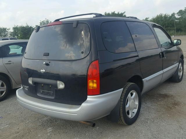 4N2XN11T4XD843455 - 1999 NISSAN QUEST SE BLACK photo 4