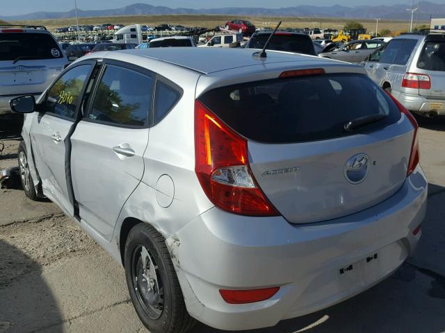 KMHCT5AE5FU232523 - 2015 HYUNDAI ACCENT GS SILVER photo 3