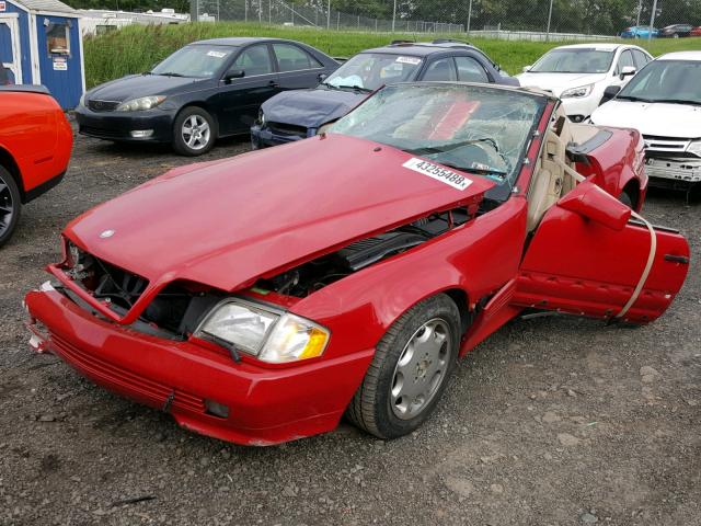 WDBFA67E2SF111384 - 1995 MERCEDES-BENZ SL 500 RED photo 2