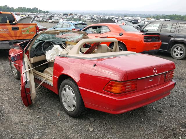 WDBFA67E2SF111384 - 1995 MERCEDES-BENZ SL 500 RED photo 3