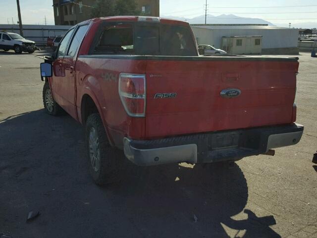 1FTFW1ET9CFD06469 - 2012 FORD F150 SUPER RED photo 3