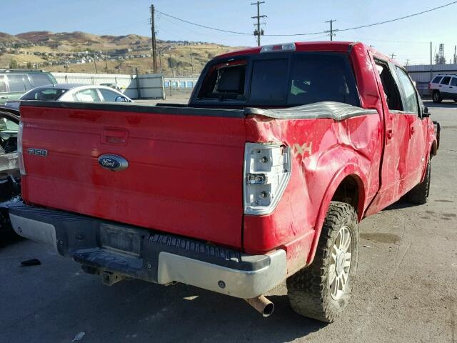 1FTFW1ET9CFD06469 - 2012 FORD F150 SUPER RED photo 4