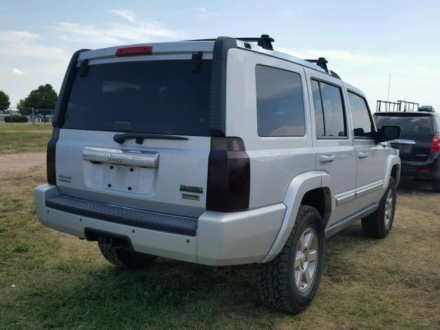 1J8HG58N28C190642 - 2008 JEEP COMMANDER SILVER photo 4