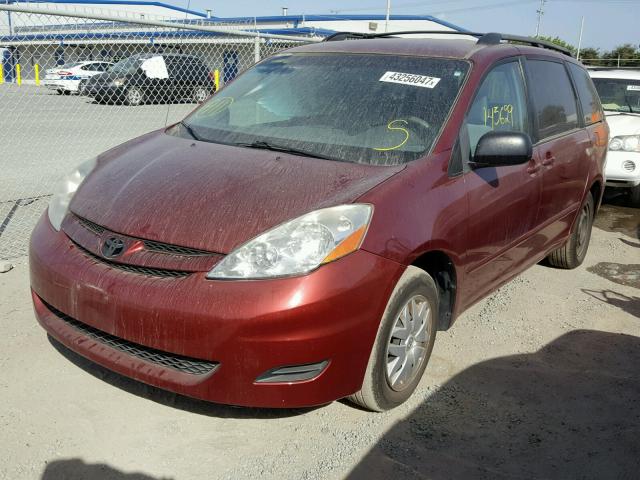 5TDZK23C68S172982 - 2008 TOYOTA SIENNA BURGUNDY photo 2