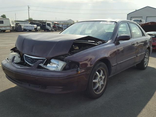 1YVGF22D2Y5109660 - 2000 MAZDA 626 ES MAROON photo 2