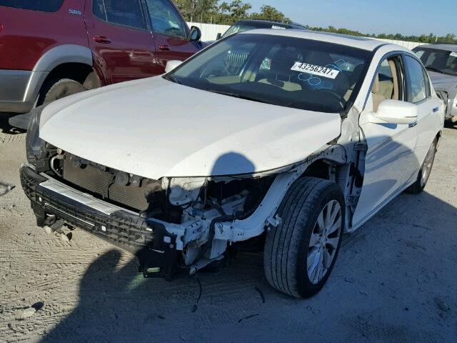 1HGCR2F74DA248997 - 2013 HONDA ACCORD EX WHITE photo 2