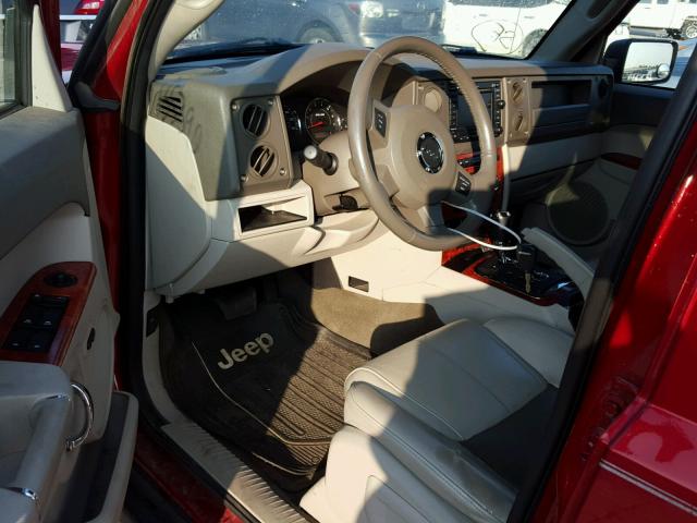 1J8HG58N36C246911 - 2006 JEEP COMMANDER Qırmızı foto 9