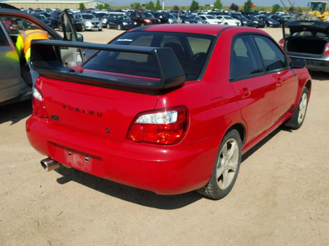 JF1GD67585G521995 - 2005 SUBARU IMPREZA RS RED photo 4