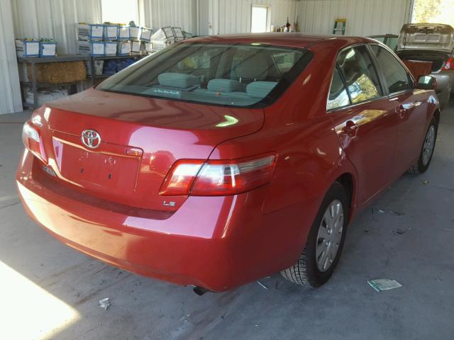 4T1BE46K18U246937 - 2008 TOYOTA CAMRY CE RED photo 4