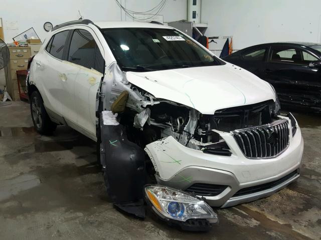 KL4CJASB6EB776198 - 2014 BUICK ENCORE WHITE photo 1