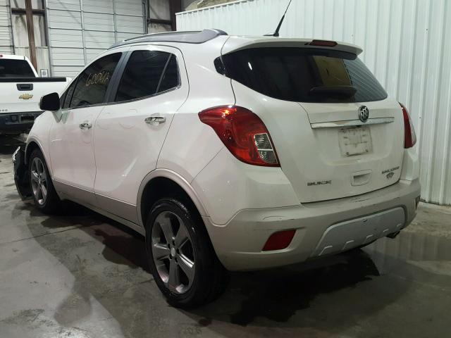 KL4CJASB6EB776198 - 2014 BUICK ENCORE WHITE photo 3