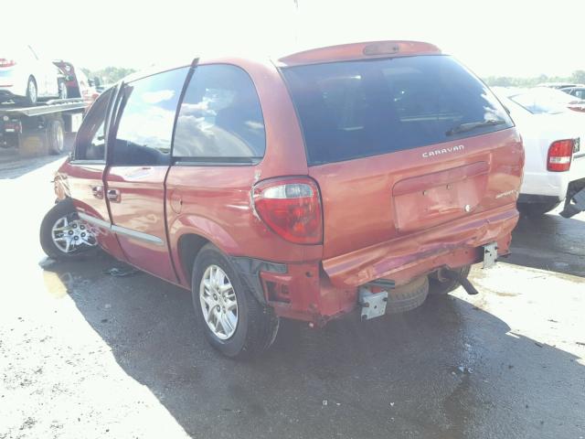 1B8GP45G51B113337 - 2001 DODGE CARAVAN SP BURGUNDY photo 3