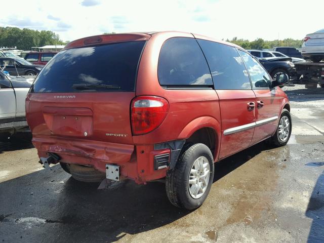 1B8GP45G51B113337 - 2001 DODGE CARAVAN SP BURGUNDY photo 4