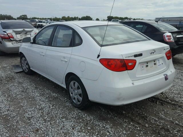 KMHDU46D47U050275 - 2007 HYUNDAI ELANTRA GL WHITE photo 3