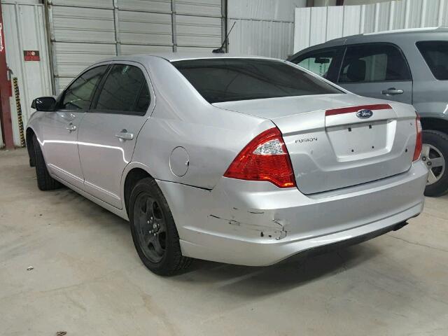 3FAHP0GA8CR118126 - 2012 FORD FUSION SILVER photo 3