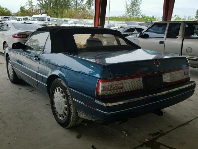 1G6VS3399PU128609 - 1993 CADILLAC ALLANTE GREEN photo 3