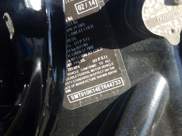 SMT910K14ET644733 - 2014 TRIUMPH MOTORCYCLE BONNEVILLE BLACK photo 10