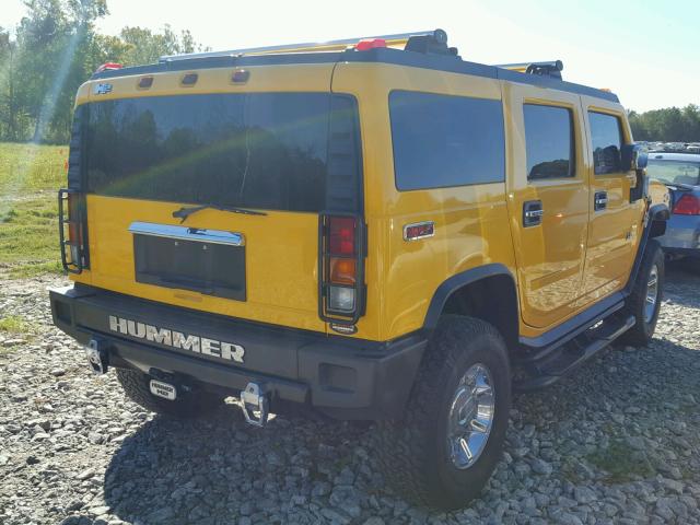 5GRGN23U13H108965 - 2003 HUMMER H2 YELLOW photo 4