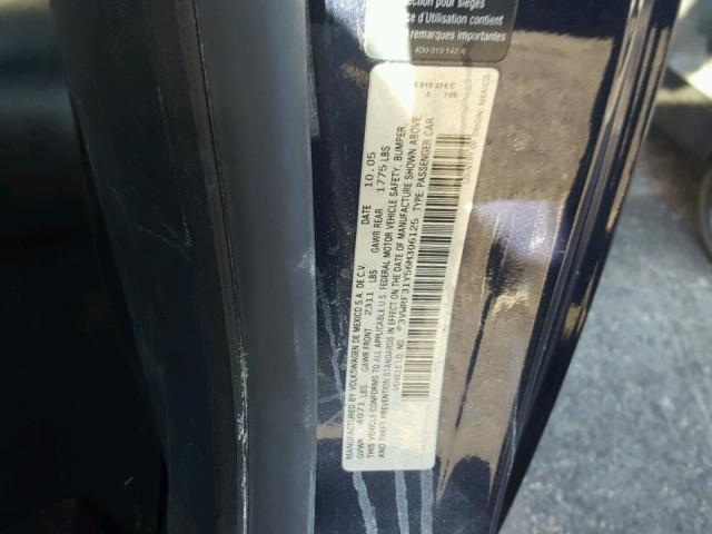 3VWRF31Y56M306125 - 2006 VOLKSWAGEN NEW BEETLE 蓝色 照片 10