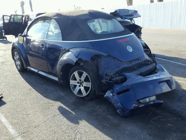 3VWRF31Y56M306125 - 2006 VOLKSWAGEN NEW BEETLE 蓝色 照片 3