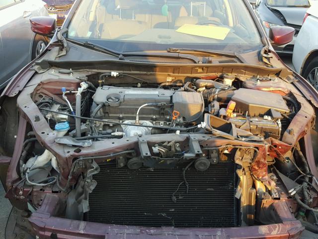 1HGCR2F36FA055184 - 2015 HONDA ACCORD LX MAROON photo 7