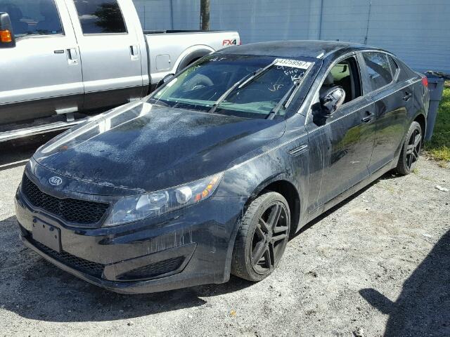 KNAGM4A75B5110017 - 2011 KIA OPTIMA BLACK photo 2