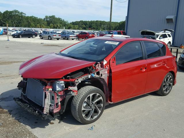 JTNKARJE3HJ547415 - 2017 TOYOTA COROLLA IM RED photo 2