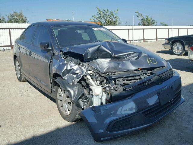 3VW2K7AJ0EM215477 - 2014 VOLKSWAGEN JETTA BASE GRAY photo 1