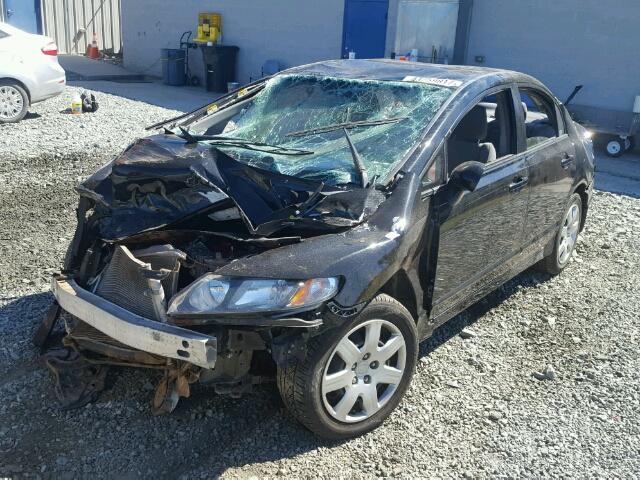 2HGFA16539H369140 - 2009 HONDA CIVIC LX BLACK photo 2