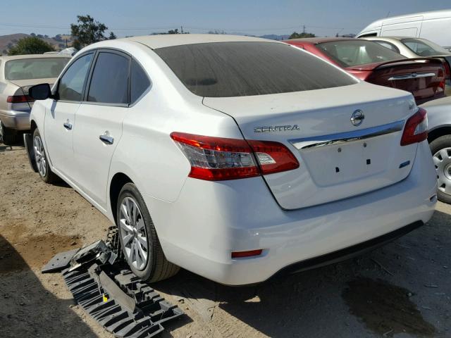 3N1AB7AP6EL646224 - 2014 NISSAN SENTRA S WHITE photo 3