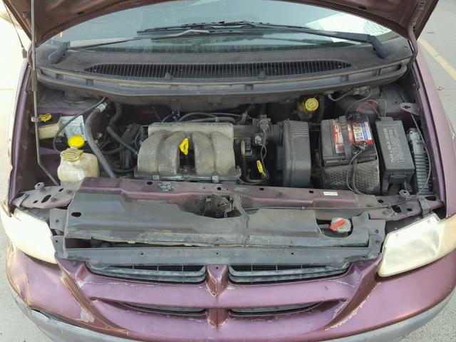 2B4FP25B5YR507616 - 2000 DODGE CARAVAN BURGUNDY photo 7