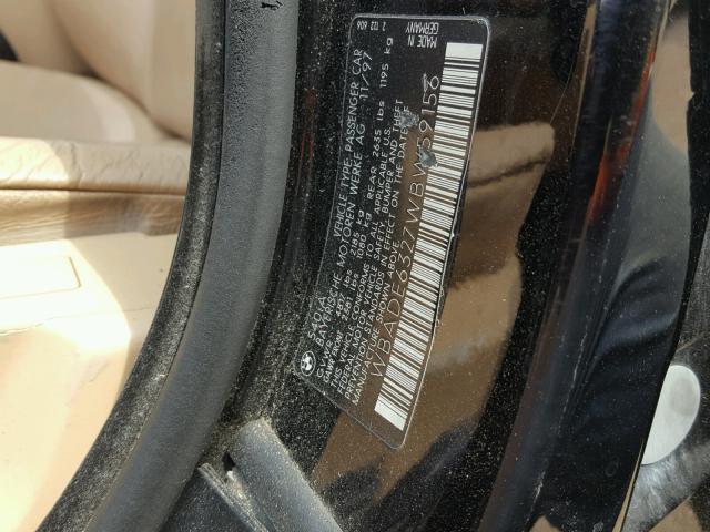 WBADE6327WBW59156 - 1998 BMW 540 I AUTO BLACK photo 10