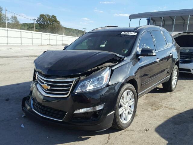 1GNKVGKD4EJ312382 - 2014 CHEVROLET TRAVERSE BLACK photo 2