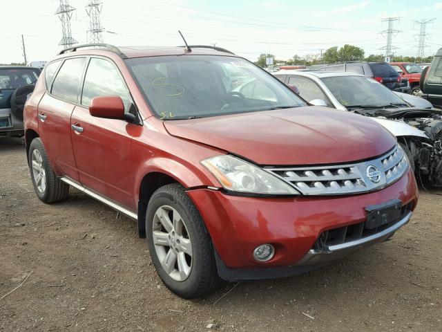 JN8AZ08W27W652553 - 2007 NISSAN MURANO RED photo 1