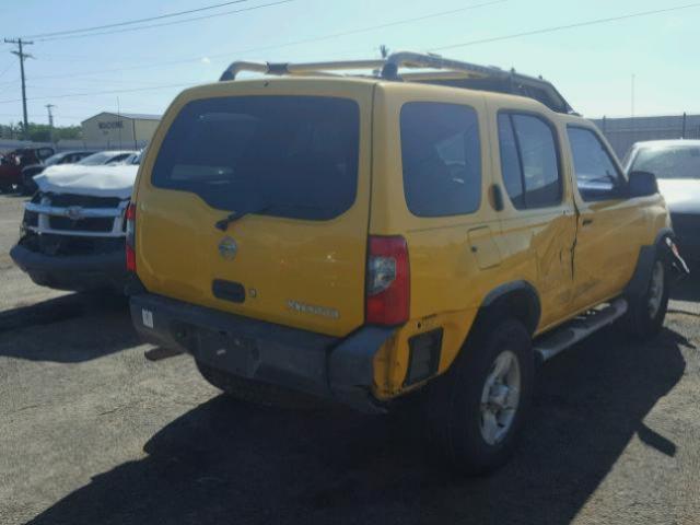 5N1ED28T94C619944 - 2004 NISSAN XTERRA XE YELLOW photo 4