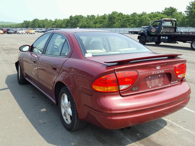 1G3NL52E01C166960 - 2001 OLDSMOBILE ALERO GL RED photo 3