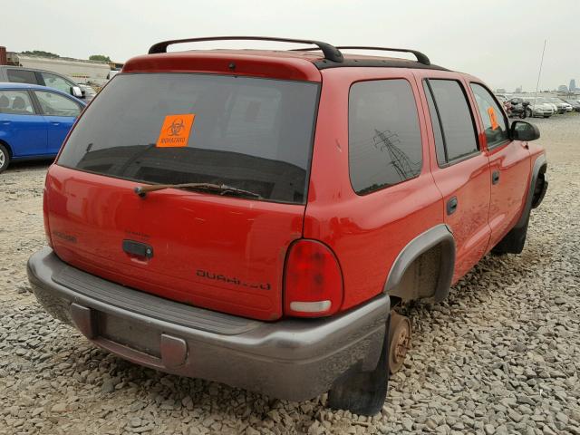 1B4HS38NX2F211735 - 2002 DODGE DURANGO SP RED photo 4