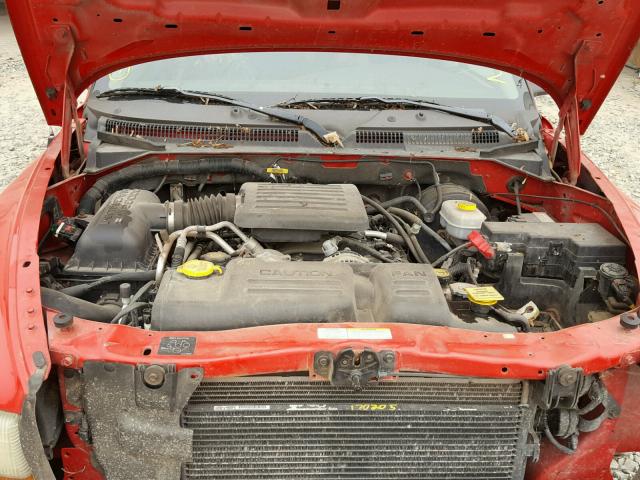 1B4HS38NX2F211735 - 2002 DODGE DURANGO SP RED photo 7