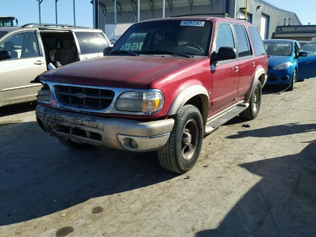 1FMDU35P5XZA13888 - 1999 FORD EXPLORER RED photo 2