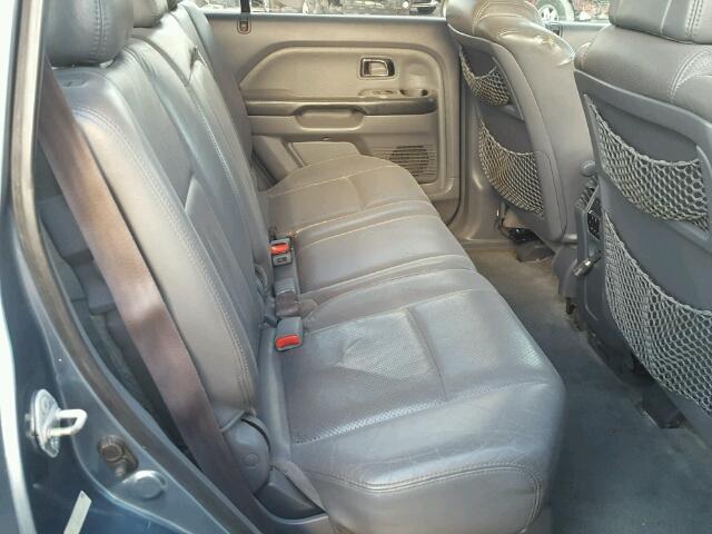 5FNYF18695B026587 - 2005 HONDA PILOT EXL BLUE photo 6