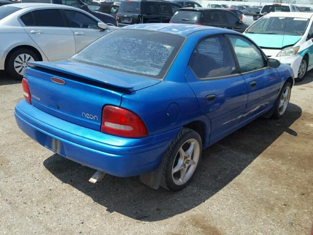 3B3ES47Y1XT534982 - 1999 DODGE NEON HIGHL BLUE photo 4